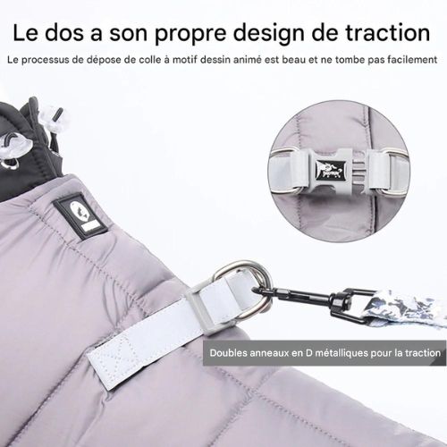Manteau pour chien anti-traction