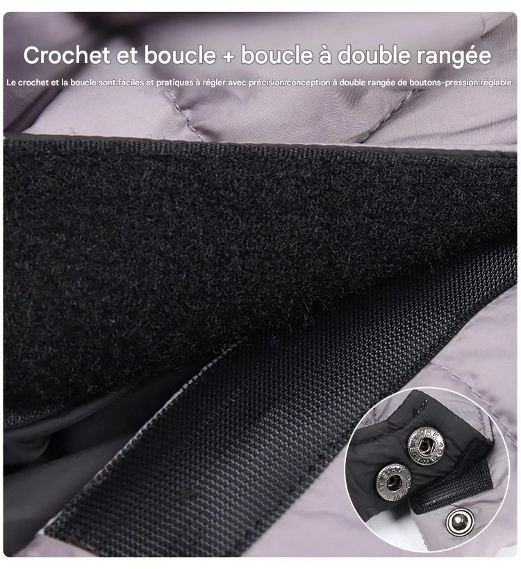 Manteau pour chien boutons et adhésifs