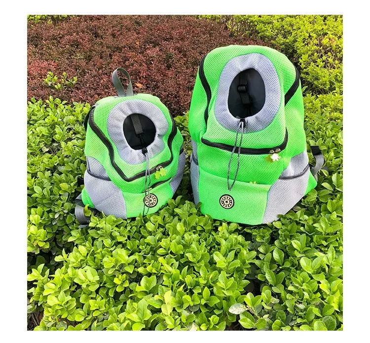 Sac a dos pour chien vert