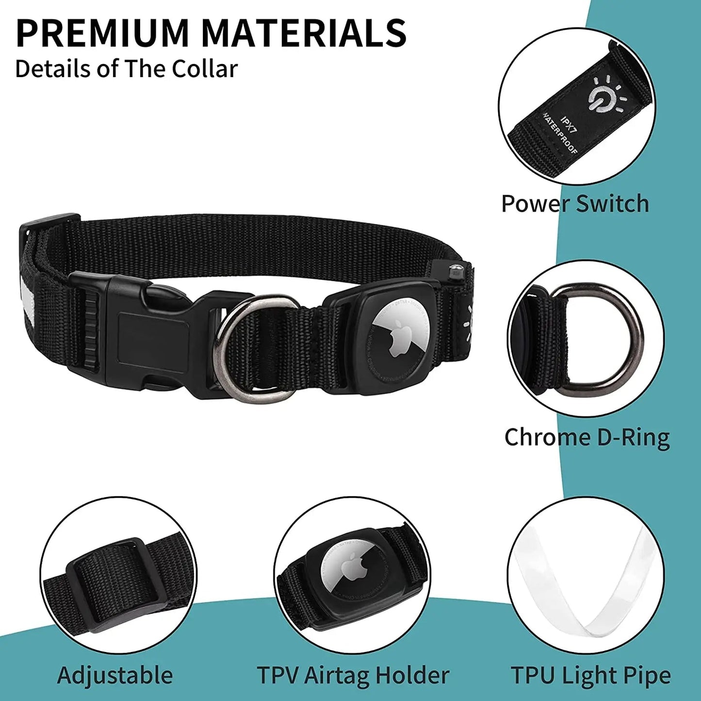Collier lumineux chien|NoctiTrace™