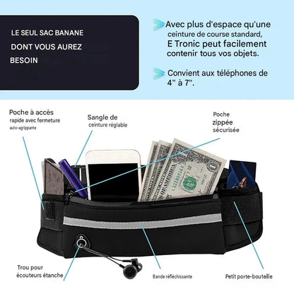 Laisse pour chien Mains Libres | Laisse-ceinture-sac tout en un