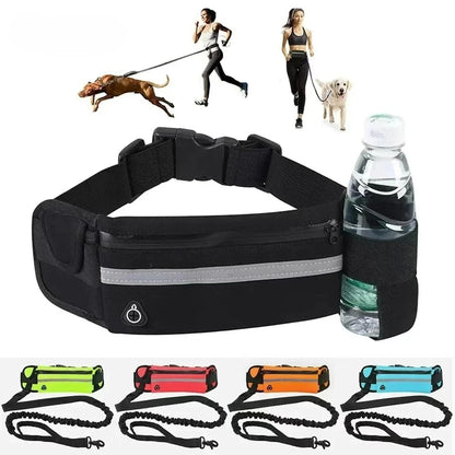 Laisse pour chien Mains Libres | Laisse-ceinture-sac tout en un