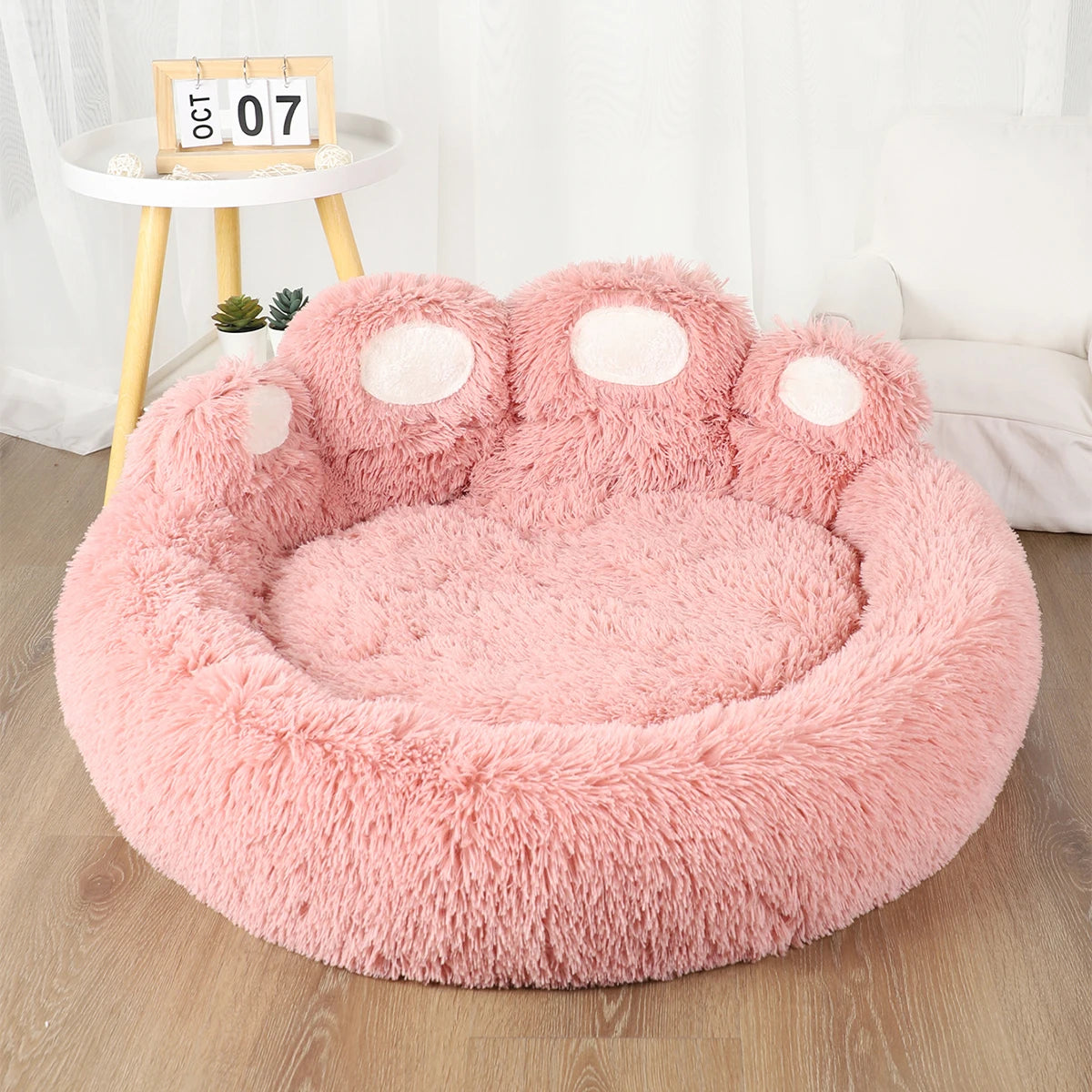 Coussin pour chien confortable et anti-stress rose