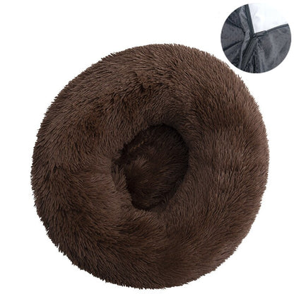 Coussin pour chien bords relevés anti-stress - Café