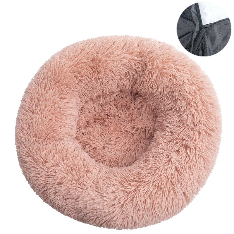 Coussin pour chien bords relevés anti-stress - Rose Saumon