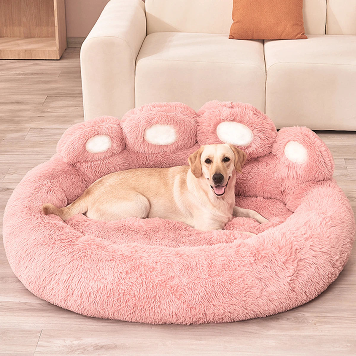 Coussin pour chien confortable et anti-stress rose