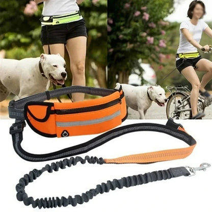 Laisse pour chien Mains Libres | Laisse-ceinture-sac