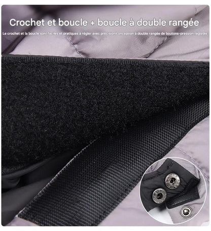 Manteau pour chien boutons et adhésifs