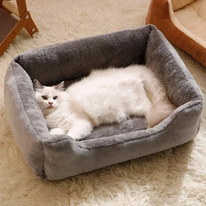 Panier Lit Pour Chat En Peluche Respirante Confortable