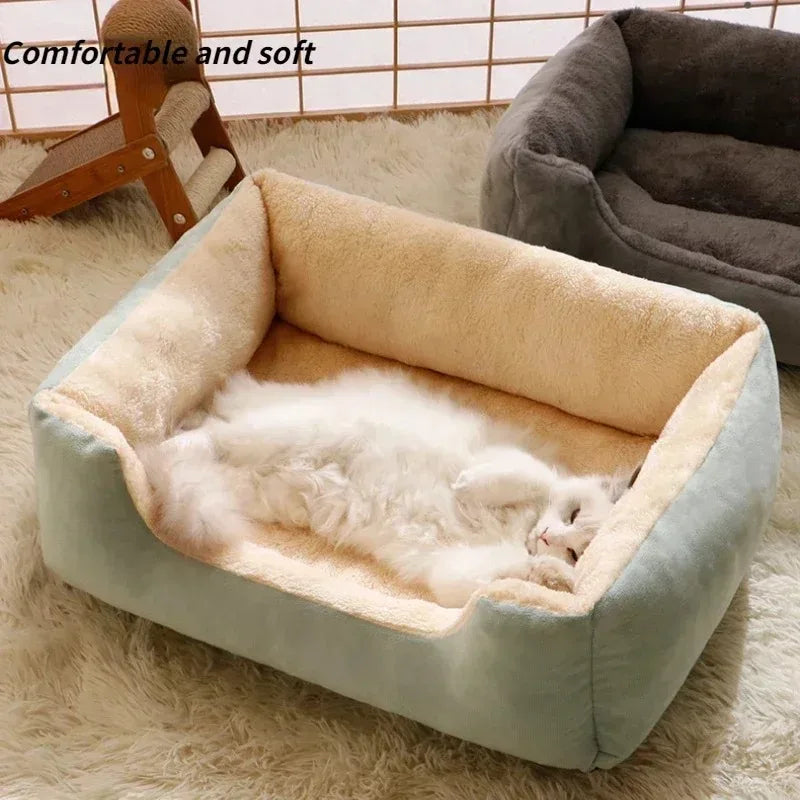 Panier Lit Pour Chat En Peluche Respirante Confortable