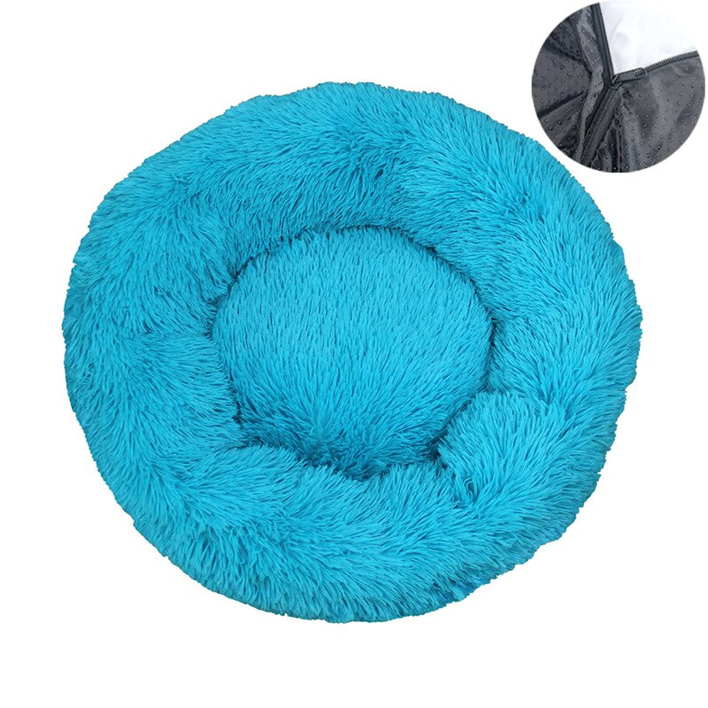 Coussin pour chien bords relevés anti-stress - Bleu