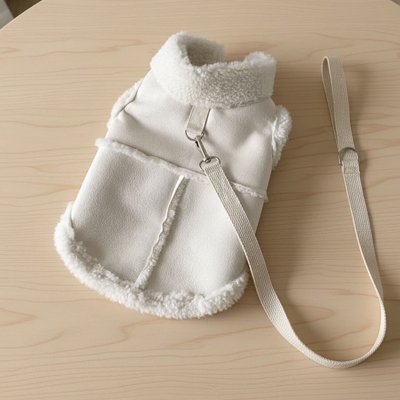 Manteau pour chien blanc chaud et confortable