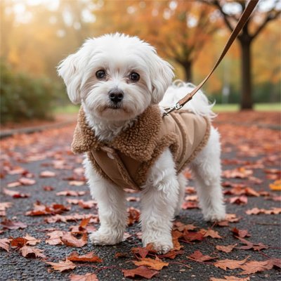 Manteau pour chien marron chaud et confortable